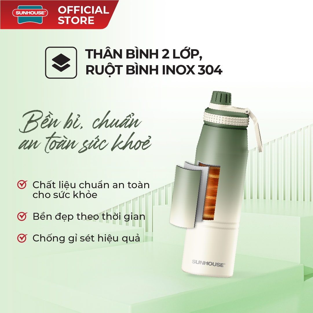 BÌnh giữ nhiệt Ignite 900ml Sunhouse KS-TU900IG - Ảnh 3
