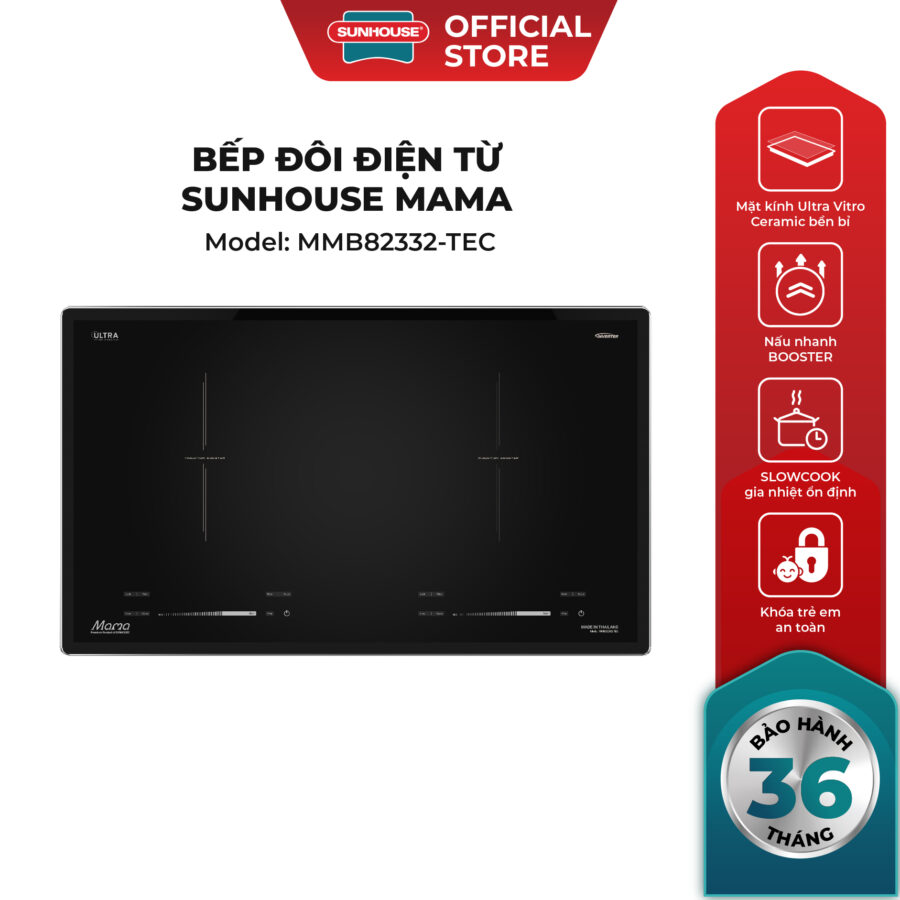 Bếp đôi điện từ Sunhouse MamaMMB82332-TEC
