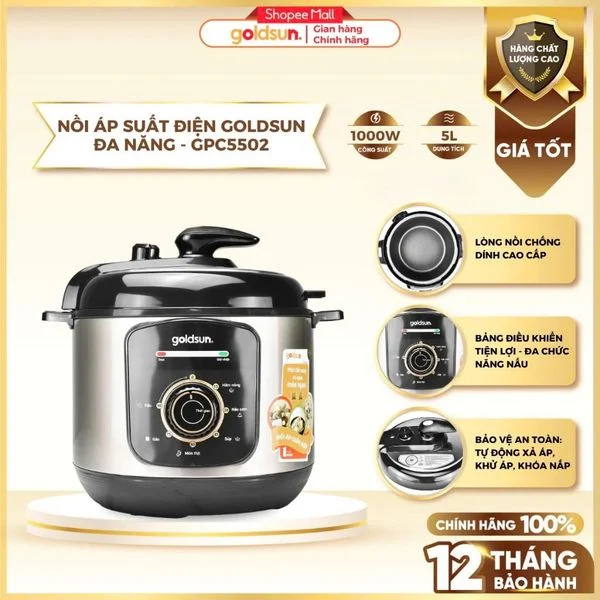Nồi áp suất điện Goldsun GPC5502