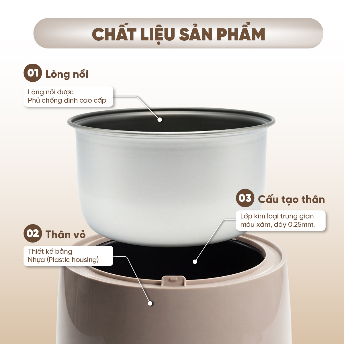 Nồi cơm điện LEA-RC1201 - Ảnh 6