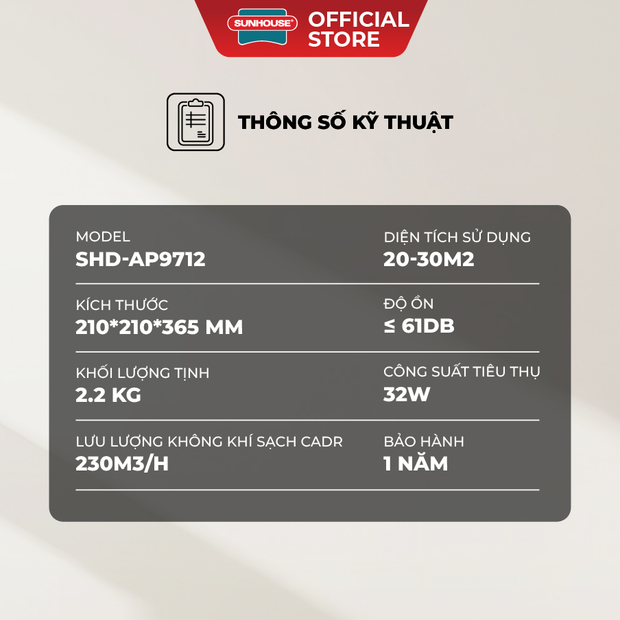 Máy lọc không khí Sunhouse SHD-AP9712 - Ảnh 2