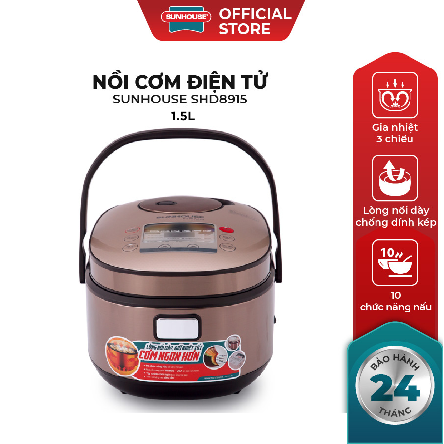 Nồi cơm điện tử 1.5L Sunhouse Mama SHD8915