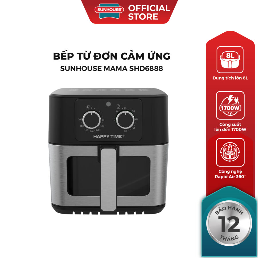 Nồi chiên không dầu 8L HappyTime HTD4041