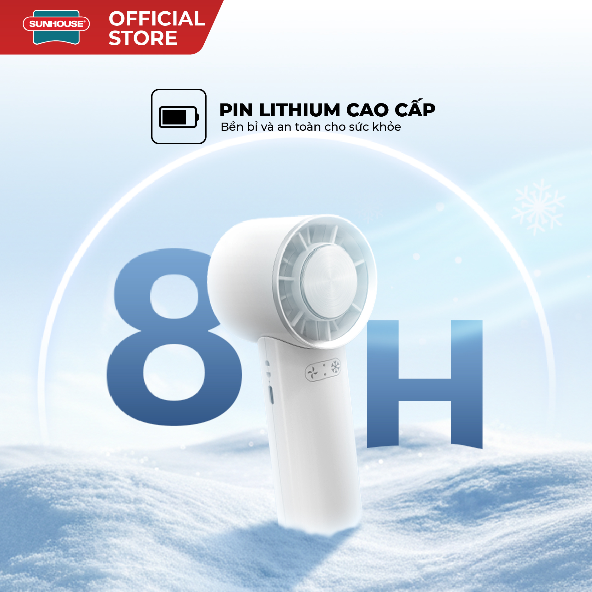 Quạt sạc mini cầm tay Sunhouse SHD7113 - Ảnh 5